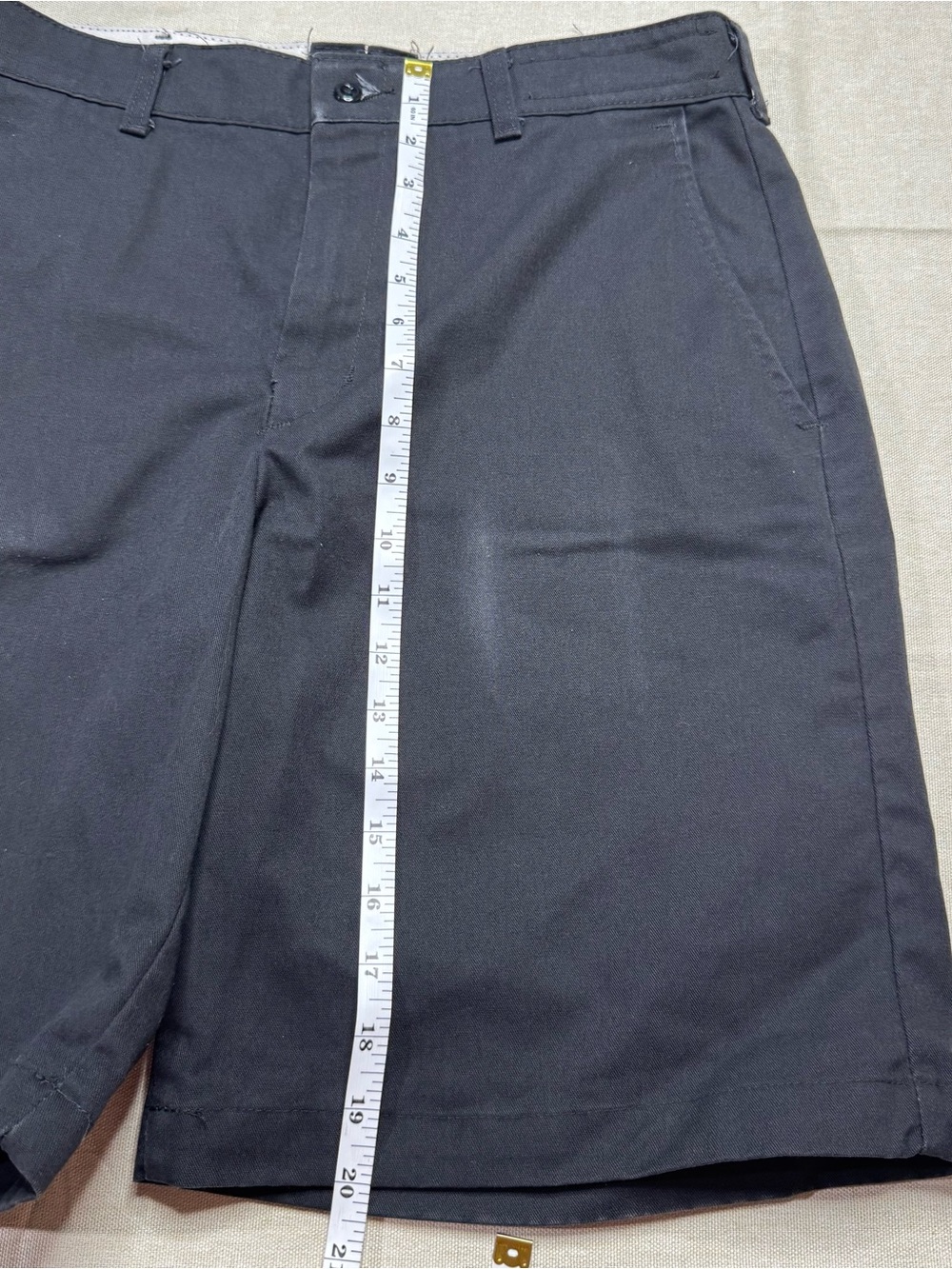 Red Kap Black Work Shorts Uniform Utility Flat Front Men’s 32 Made USA - Picture 9 of 10